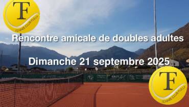 Dimanche 21 Septembre 2025 – Rencontre Amicale de Doubles Adultes